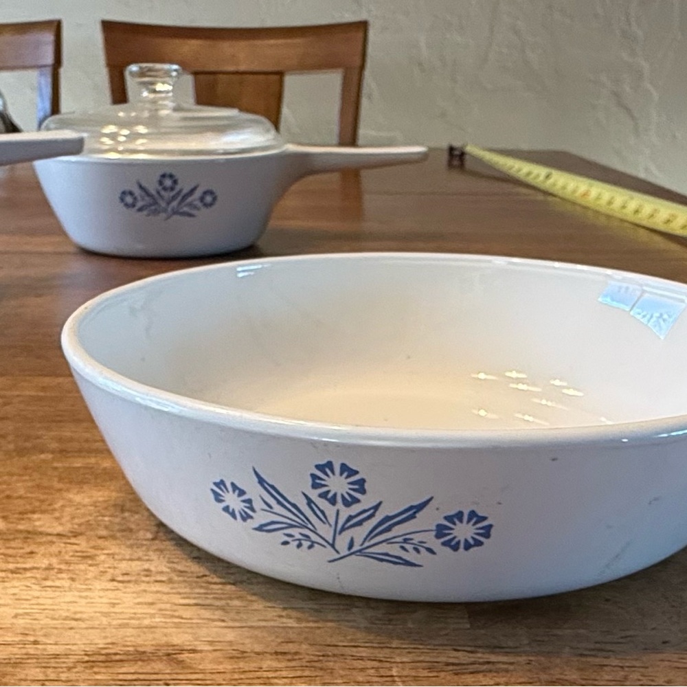 Lot Of 3 Corning Ware Blue Cornflower Stove Tops All With Match Lids - Picture 5 of 13
